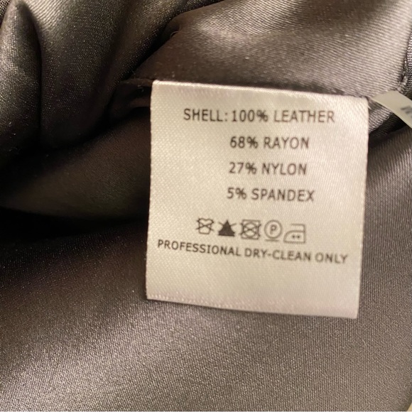 Catherine Deane Leather Sheath Dress Silver Gray/Black Women’s Size 10 or UK 14 - Picture 7 of 12